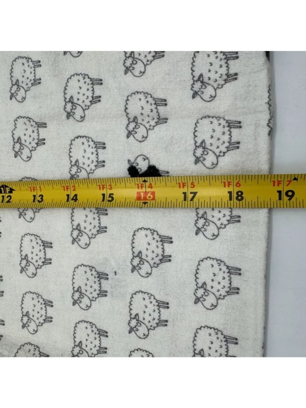 Lot Of 2 100% Cotton Counting Sheep Flannel Pillowcases Set Bedding White Black
